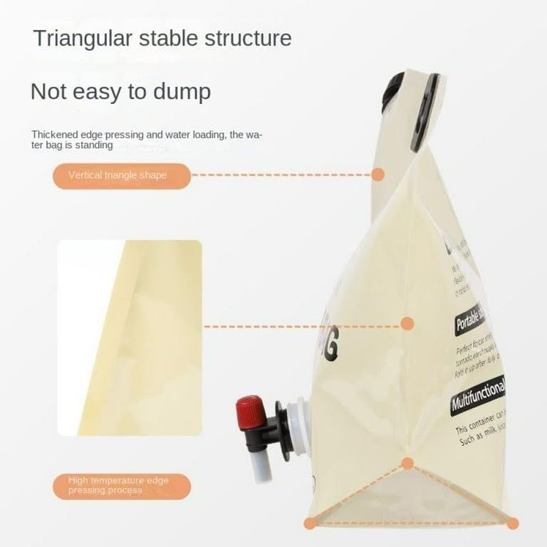 Image of 8L Folding Water Storage Bag Pouch for Cycling, Picnic, Outdoor Camping, Road Trip, Traveling Water Carrier Supplies Bag and Drinking Water Container Tank (1)