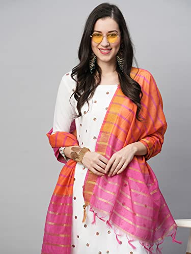 Image of ANNI DESIGNER Women's Cotton Blend Kurta with Pant & Dupatta