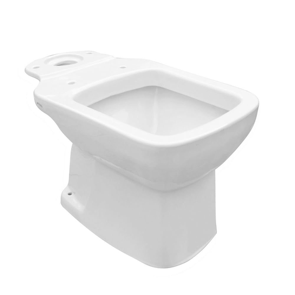 Vaso monoblocco tradizionale con cassetta in ceramica e scarico a terra, copriwc originale in termoindurente, GINEVRA
