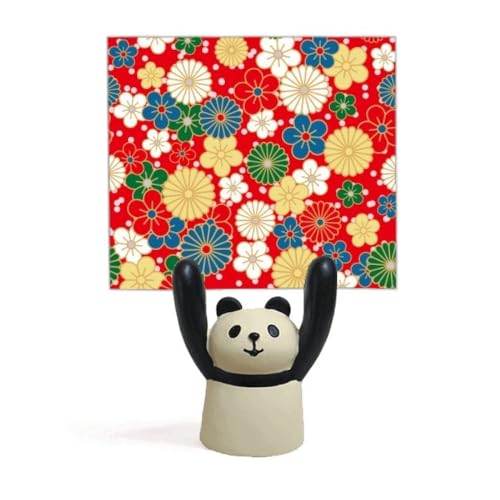 Support mémo animal panda et décoration style japonais avec art fleurs japonaises