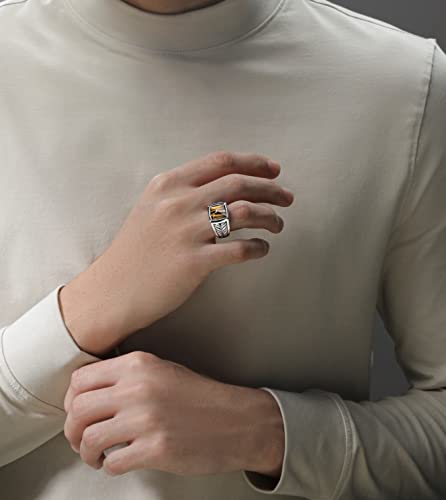 Jewelili Star Wars™ Fine Jewelry The Wookiee Men's Ring Tiger Eye Gemstone Silver4