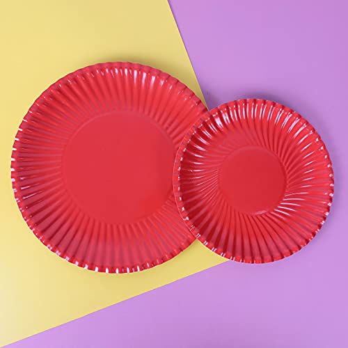 Goochoo Solid Color Paper Plate,30 Packs Disposable Plates,Diy Disposable Colorful Plate Paper Dish For Dinner Plates Birthday Party Supplies (7.5Inch) #TOP7