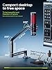 Mic Arm, 360° Rotatable Microphone Boom Arm Mic Stand for Fifine AM8 K669B Blue Yeti HyperX shure sm7b SoloCast AT2020, with Mic Clip 3/8" to 5/8" (M05(black)) #1