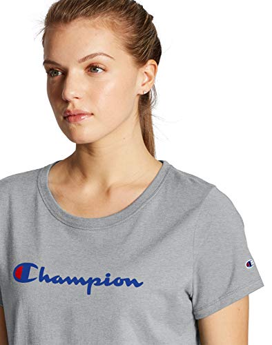 Champion Women's T-Shirt, Classic Cotton-Blend T-Shirt, Crewneck Tee, Jersey T-Shirt #TOP1