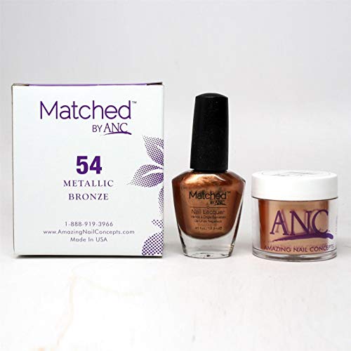 ANC Amazing Nail Concepts Matched kit # 54 Metallic Bronze