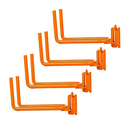 Crochets pour rails E-Track à double verrouillage pour outils de jardinage et pelles