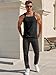 Runcati Mens Ribbed Knit Tank Tops Casual Sleeveless Slim Fit Shirts Summer Beach Workout Muscle Gym Tee Black