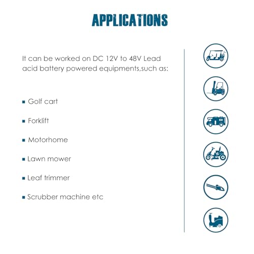Runleader 12V 24V 36V 48V LED Batterieanzeige Voltmeter, Stundenrekord für Blei-Säure-Batteriebetriebener Rasenmäher, usw.