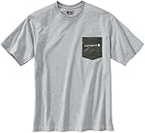 Relaxed Fit Carhartt Men\'s Relaxed FitKurzärmeliges T-Shirt mit Tarnmuster, Heather Grey Gr. M