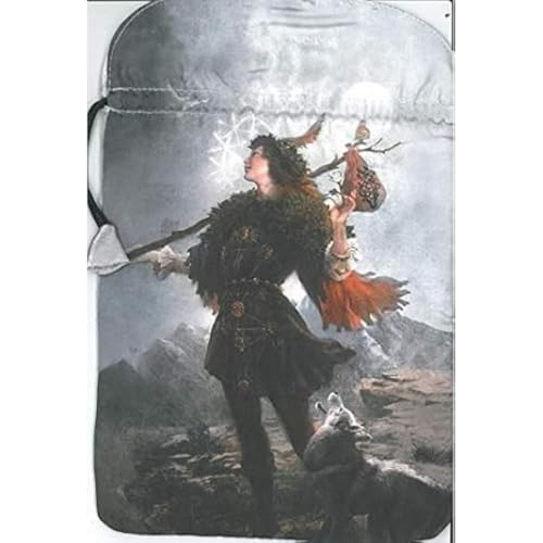 Heaven & Earth Tarot Bag: Satin printed tarot bag