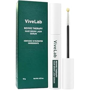 ViveLab Revive Therapy Serum – Eyelash & Eyebrow Enhancer for Natural, Thick Lashes and Brows – Korean Dermatologist-Conceived & Hypoallergenic Growth Kit 0.35oz