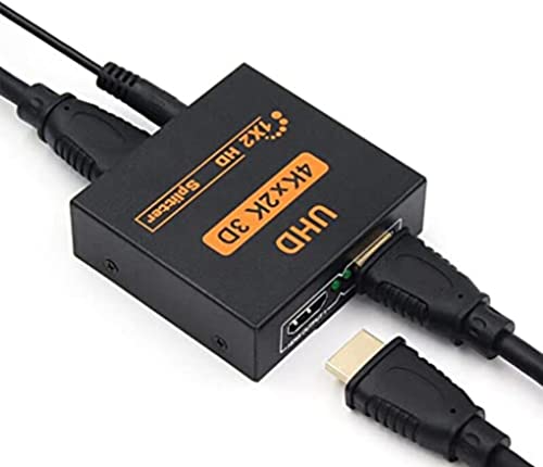 FDBV 4K UHD 3D HDMI Splitter HD 1X2 1080P Switch Split 1 in 2 Out Switcher Repeater