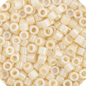 Miyuki Delica 11/0 Cream AB 50gms Bag of Japanese Glass Beads