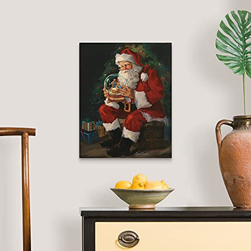 Santa Believes Canvas Wall Art Print, Christmas Artwork #TOP2