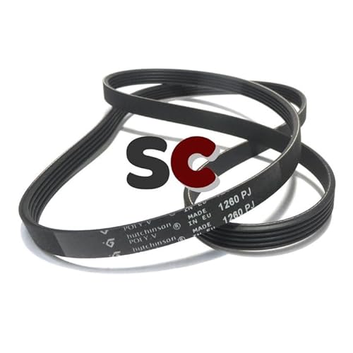 SC Solocorreas - Waschmaschinen-Schlitzriemen 1260 J, Schwarz