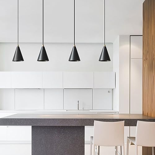 Finition peu profonde pour cette lumière pendante noire LED - 2