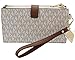 Michael Kors Women's Jet Set Travel Double Zip Wristlet (Vanilla)
