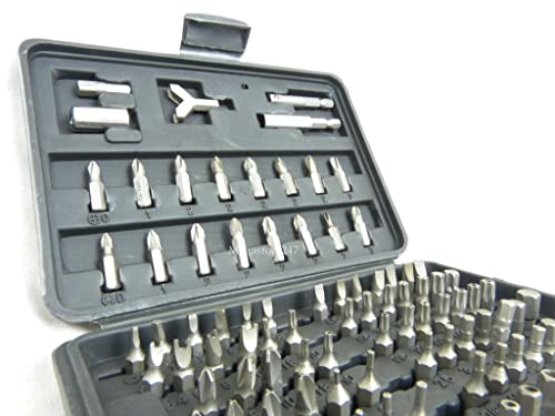 Security Bit Set 100pc Assorted Screwdriver Socket Bit Set Includes Torx, Star, Slotted, Security Bits and More, Made from Chrome Vanadium, Home Security Bit Set - Image 9