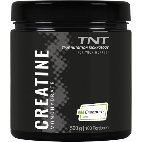TNT Creatin Monohydrat (500g) • Reines Creapure® • Veganes Kreatin Pulver • Creatine Monohydrate ohne Zusätze • Ultrafein & perfekt löslich