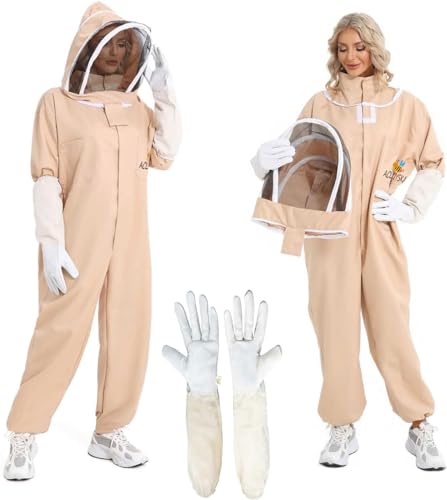 ACLUYSKA Beekeeping Suit XXL with Gloves & Ventilated Hood