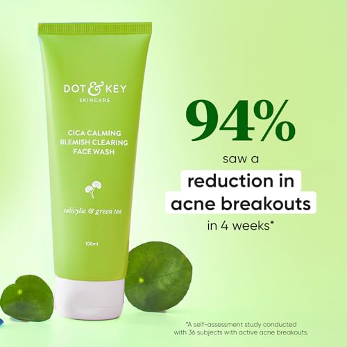 Dot & Key CICA Face Wash for Acne Prone Skin, 2% Salicylic Acid Face Wash with Green Tea | For Oily & Sensitive Skin | Sulphate Free Face Wash for... - Image 4