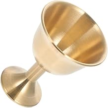 USHOBE Taça De Vinho Cálice Latão Flautas De Champanhe Copo De Vinho Tinto Copo Copo De Metal Copo De Licor Copo De Shot Para Budista Oferenda De Água Bruxaria De Altar
