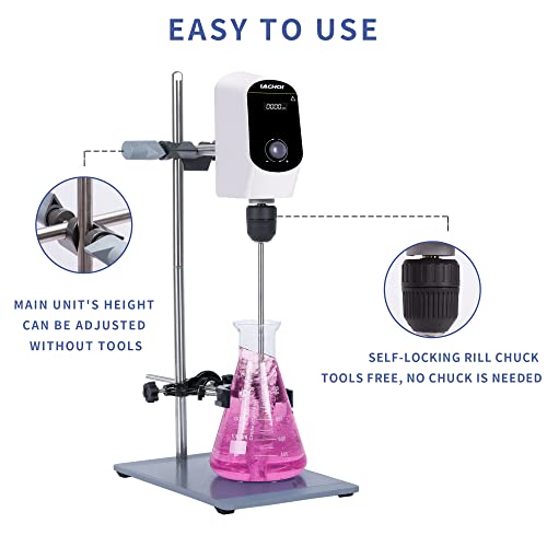 Lachoi AB-6 Electric Overhead Stirrer Mixer 100-2000Rpm Max.20L(H₂O) Lcd Display Digital Overhead Stirrer Mixer 10000Mpas Powerful Lab Stirrers Mixer thumb #2