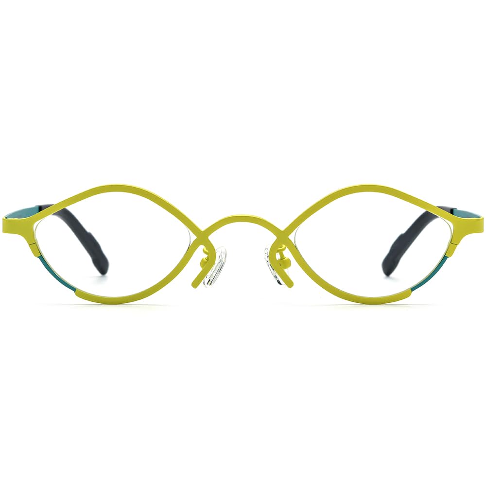 FONEX Colorful Pure Titanium Glasses Frame Women Retro Round Eyeglasses