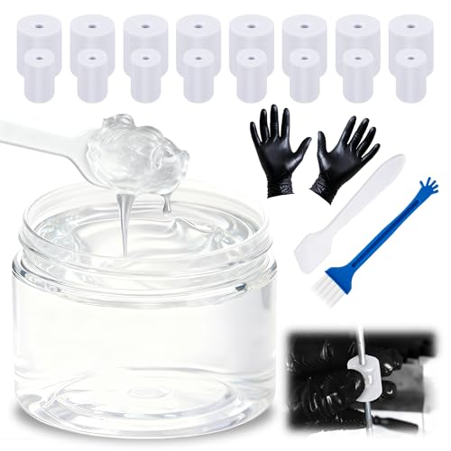 Washing Machine Damping Grease 3.5 Oz (100g) with 16 Foam Inserts for Suspension Rods,Absorption Grease Compatible with Most Top-Load Washing, Reduces Vibration...