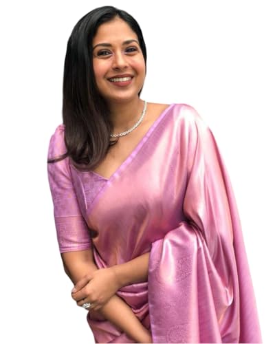 Image of Flosive Women's Beautiful Kanjivaram Silk Saree With Blouse Piece