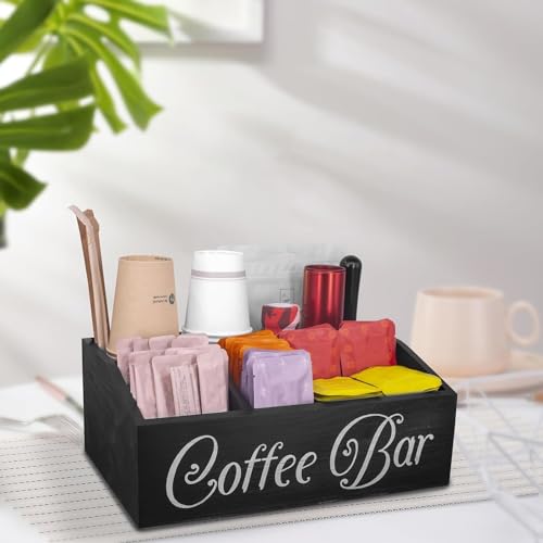 Organisateur de thé compact noir avec support pour serviettes - 4