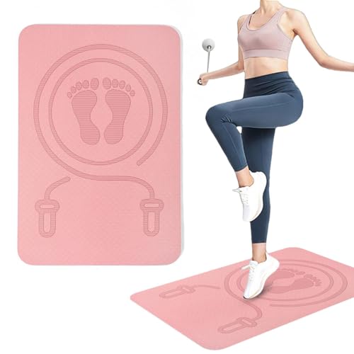 Alfombrilla de cuerda para saltar, alfombrilla de ejercicio silenciosa, alfombrillas de entrenamiento para el gimnasio en casa, almohadilla de fitness que absorbe los golpes, equipo antideslizante