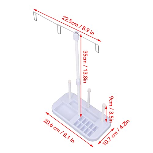 Image of HEEPDD Thread Stand Holder for Sewing Machines 3 Spool Capacity Thread Organizer Prevents 50% Less Clutter Embroidery Project Setup and Quick Thread Changes