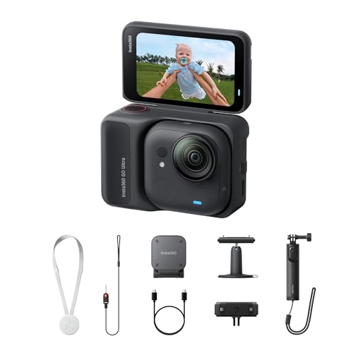 Insta360 GO Ultra Midnight Black Creator Bundle Incluye Mini trípode 2 en 1 2.0, Montaje de...