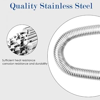 Dokpav 60CM/ 23.6 Inch Exhaust Pipe Flex Kit, 2.5CM/ 1 Inch Inner Steel Exhaust Clamps Bracket, Stainless Steel Diesel Parking Gas Vent Hose, Portable Pipe Silence for Air Diesels Car Heater Kit