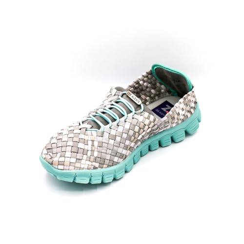 Image of Zee Alexis Women's Danielle Sneakers | Breathable Lightweight Flexible Casual Comfortable Slip-On No-Tie Elastic Laces Woven Shoes