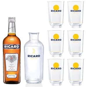 Pack Pastis de Marseille Ricard + 6 Verres + Carafe Apéritif