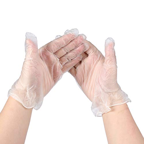 MoloTAR 100 PCS Disposable Vinyl Gloves, Extra Large