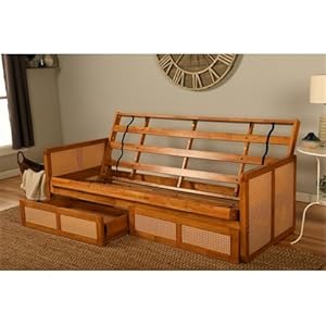 Kodiak Furniture Westport Wood Futon Frame w/Storage - Mattress not Included Kodiak Furniture Westport Wood Futon Frame wStorage Mattress not Included