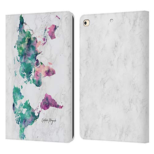 Étui portefeuille iPad 9.7 marbre Vert Rose Planet Nature Magick