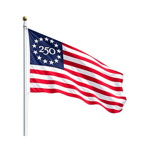 USA 250 Year Anniversary Flag 3x5 Ft 1776-2026 United States Semiquincentennial Outdoor Banner 250th America Birthday Celebration Decor (Printed Poly)
