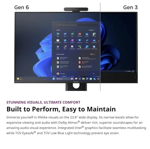 Image of Lenovo ThinkCentre M70a Business All-in-One 24 inch IPS FHD Display (Intel Ultra 5 245T vPro, 64GB DDR5, 4TB PCIe SSD, Intel Graphics, WiFi 6E, Webcam, Bluetooth 5.3, Win 11 Pro) w /DKZ USB Port Expander
