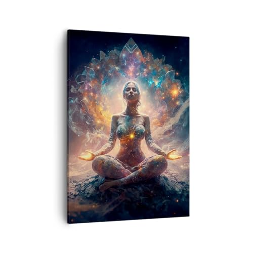 Lienzos decorativos Meditación Yoga Energía Cuadro Sobre Lienzo Moderno Vertical 50x70cm Cuadros Decoracion Salon Dormitorio Cocina Cuadros Pared Imágenes Wall Art Prints Decor Canvas PA50x70-5781