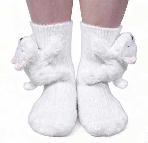 Image of Sloth Socks for Women, Cute 3D Fuzzy Socks, Christmas Stocking Stuffers