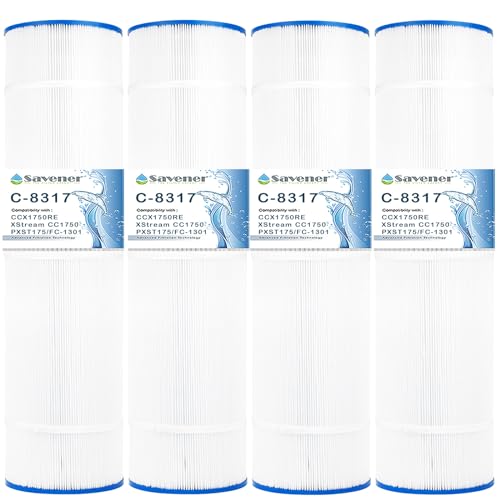 Savener Pool Filter Compatible with Jandy CS150, Hayward X-Stream CC1500, CCX1500RE, PJANCS150, 817-0150, R0462300, C-8414, C-8317, FC-1287, Pro Clean 150, PWWCT150,150 Sq.ft Filter Cartridge 4 Pack
