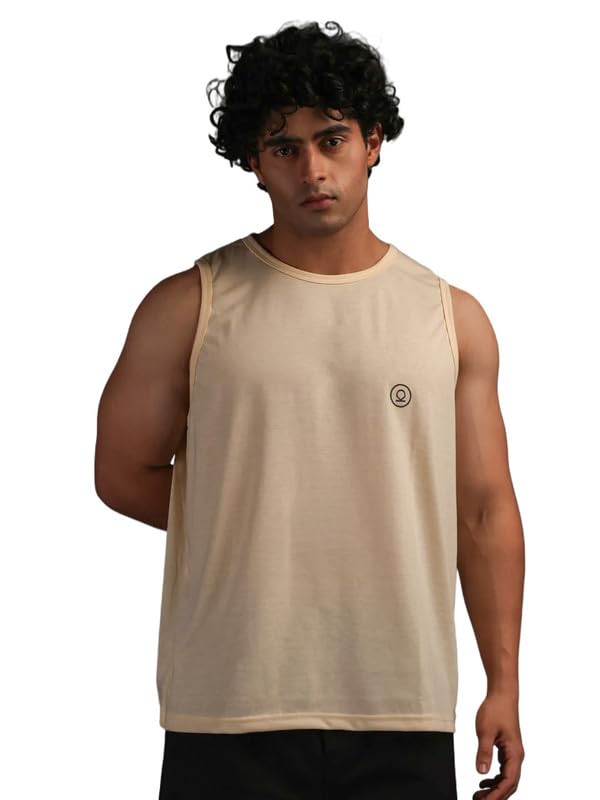 Image of CHKOKKO Tank Tops Sleeveless T-Shirt for Men Gym Wear Vest Solid Stylish Round Neck Running Sando for Sports Workout Fitness & Casual or Beach Wear