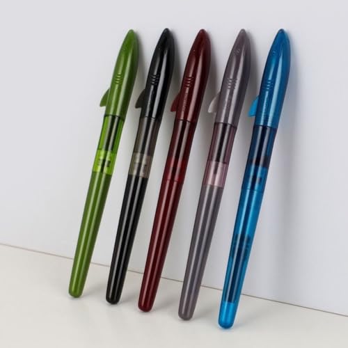 Stylo-plume calligraphie avec pointe F de 0,5 mm de couleur gris transparent pour fournitures