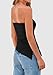 PRETTYGARDEN Tube Tops for Women Trendy Summer 2026 Spring Fashion Going Out Y2K Clothes Asymmetrical Ruched Strapless Shirts (Black,Small)