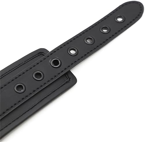 Miniatura 7 de Juego de collar ajustable para cosplay, collar de cuero, collar de cadena y correa para escenario, gargantillas punk., Cuero, No es una piedra