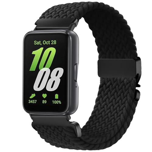 VELULYX bracelet tressée en nylon compatible avec Samsung Galaxy Fit 3, bracelet élastique pour Samsung Galaxy Fit 3 SM-R390 Herren Damen